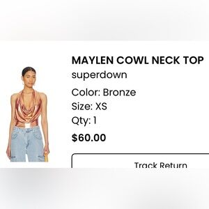 Never worn! Superdown halter top XS